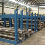 Stanchion racks for tube products (click for larger view) 
